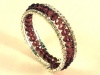 BRACELET 3 Row Wine - WiseGloves CRYSTAL ACCESSORY BANGLE BAND ARMBAND RESIN BEAD WRISTBAND CUFF