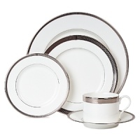 Add new polish to formal tables with the lustrous Chain Bracelet oval platter. White bone china wrapped in bands of textured platinum evokes the woven silver bangles and watch bands that make your own look timeless. Add new polish to formal tables with the lustrous Chain Bracelet oval platter. White bone china wrapped in bands of textured platinum evokes the woven silver bangles and watch bands that make your own look timeless.