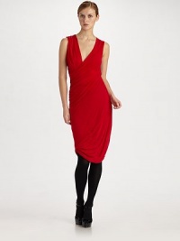An elegant knitted style with gathering at multiple places for a soft, flattering look. Asymmetrical v-neck Sleeveless Side zip closure Gathered hem Fully lined About 24 from natural waist 90% tencel/10% cashmere Dry clean Imported OUR FIT MODEL RECOMMENDS ordering true size. An elegant knitted style with gathering at multiple places for a soft, flattering look. Asymmetrical v-neck Sleeveless Side zip closure Gathered hem Fully lined About 24 from natural waist 90% tencel/10% cashmere Dry clean Imported OUR FIT MODEL RECOMMENDS ordering true size.