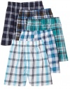 Fruit of the Loom Men's Tartan 5-Pack Woven Boxer