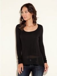 GUESS Elle Long-Sleeve Top, JET BLACK (SMALL) GUESS Elle Long-Sleeve Top, JET BLACK (SMALL)