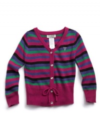 GUESS Kids Girls Little Girl Striped Cardigan, MULTICOLORED (6X) GUESS Kids Girls Little Girl Striped Cardigan, MULTICOLORED (6X)