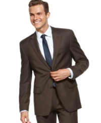 Love to take your cues from the old school? This vintage-inspired slim fit suit jacket puts the finishing touches on a throwback Madison Avenue look. Love to take your cues from the old school? This vintage-inspired slim fit suit jacket puts the finishing touches on a throwback Madison Avenue look.