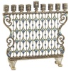 Olivia Riegel Cami Luxury Judaica Heirloom Hanukah Menorah With Swarovski Crystals