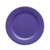 Waechtersbach Effect Glaze Blueberry Rimmed Dinner Plates, Set of 4