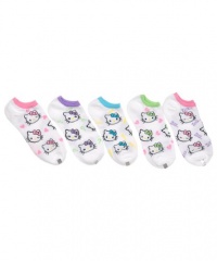 Hello Kitty Medley 5-Pack Low-Cut Socks (Sizes 6 - 11) - white, 6 - 8 Hello Kitty Medley 5-Pack Low-Cut Socks (Sizes 6 - 11) - white, 6 - 8