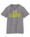 Touch football at twilight? No problem with Under Armour's cool crewneck tee, outfitted with a glow-in-the-dark logo across the chest.