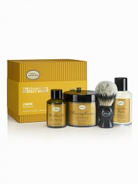 The 4 Elements of The Perfect Shave® combine The Art of Shaving's aromatherapy-based products, handcrafted accessories and expert shaving technique to provide optimal shaving results while helping against ingrown hairs, razor burn, and nicks and cuts. The Full Size Kit offers 2 oz. Pre-Shave Oil, 5 oz. Shaving Cream, 3.4 oz. After-Shave Balm, and a Pure Badger Black Shaving Brush.