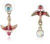 Betsey Johnson Essentials Bird and Crystal Drop Earrings