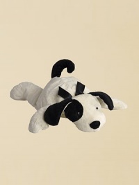 Simply adorable with black and ivory embroidered facial features and finished with a black silky bow. 25H X 22W X 5D Gender neutral color Imported Recommended for infants and up Simply adorable with black and ivory embroidered facial features and finished with a black silky bow. 25H X 22W X 5D Gender neutral color Imported Recommended for infants and up