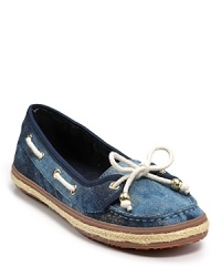 The boat shoe blends seamlessly with the ballet flat in this charming lace-trimmed shoe from KORS Michael Kors. The boat shoe blends seamlessly with the ballet flat in this charming lace-trimmed shoe from KORS Michael Kors.