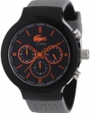 Lacoste Borneo Chronograph Black Dial Grey Silicone Mens Watch 2010655