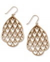 Get the drop on dramatic style with these charming chain-link earrings from Lucky Brand. The interesting openwork design lends an instant on-trend appeal to any outfit. Set in gold tone mixed metal. Approximate drop: 2-1/8 inches.