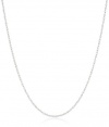Duragold 14k White Gold Solid Perfectina Chain Necklace (1.0mm), 16