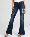 7 For All Mankind Jeans - Jiselle Flare Jeans in Destroyed Morea Wash