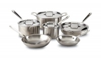 All-Clad Brushed Stainless D5 10-Piece Cookware Set