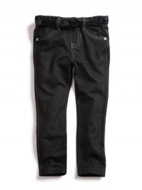 GUESS Kids Girls Pull-On Super Skinny Knit Pants, BLACK (3T) GUESS Kids Girls Pull-On Super Skinny Knit Pants, BLACK (3T)