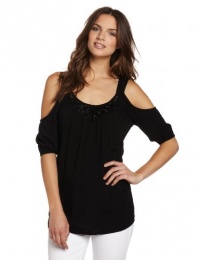 Karen Kane Women's Cold Shoulder Applique Top