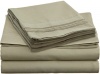 Clara Clark 1800 Regal Series 4pc Bed Sheet Set - Full (Double), Sage Olive Green,