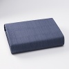 Softly printed twill bands are layered in irregular stripes. Flat sheets and pillowcases are finished with a 2 self hem.