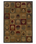 A rich palette of warm, earthy tones plays host to a geometric pattern, invigorating your home with a playful energy. Woven from super soft polypropylene for superior stain resistance and durability, this magnificent area rug from Sphinx will maintain its lush texture and rich coloration for years to come. (Clearance)