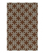 Chocolate chain. This modern indoor/outdoor area rug from Dalyn is crafted from hand-hooked polypropylene for superb durability and easy cleaning.