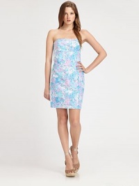 Pretty pastels make this signature Lily Pulitzer incredibly feminine and appealing. The back tie closure adds a nice touch to this strapless dress.StraplessEmpire waistSide zipperBack-tie closureAbout 19 from natural waistCottonHand washImported Model shown is 5'9½ (176cm) wearing US size 4. Pretty pastels make this signature Lily Pulitzer incredibly feminine and appealing. The back tie closure adds a nice touch to this strapless dress.StraplessEmpire waistSide zipperBack-tie closureAbout 19 from natural waistCottonHand washImported Model shown is 5'9½ (176cm) wearing US size 4.