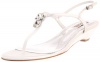 Badgley Mischka Women's Zudora Wedge Sandal,White Satin,8.5 M US