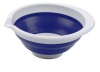 Progressive International 3 Quart Collapsible Bowl, Blue and White