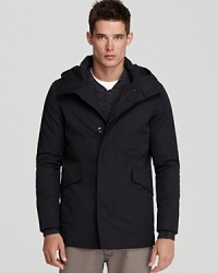 On-trend details like a hood and drawstring waist bring of-the-minute cred to the Bonneval. On-trend details like a hood and drawstring waist bring of-the-minute cred to the Bonneval.