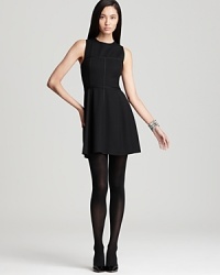 The quintessential classic for day or night, this sophisticated Theory dress, flaunts a form-fitted bodice with a feminine flare skirt for a most flattering silhouette. The quintessential classic for day or night, this sophisticated Theory dress, flaunts a form-fitted bodice with a feminine flare skirt for a most flattering silhouette.