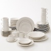Pearls 53-pc dinnerware set includes 8 each: dinner plates, salad plates, soup bowls, fruit bowls, cups & saucers and a 5-pc completer set.