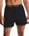 Cool and comfortable, these knit cotton boxers from Calvin Klein make a great choice for any day of the week.