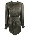 Rachel Zoe womens murray satinly belted shirt dress