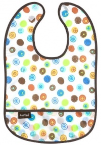 Kushies Waterproof Bib, White Circle, Infant Kushies Waterproof Bib, White Circle, Infant