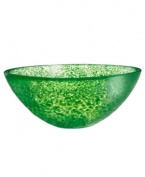 Speckled with a crisp shade of green, the Tellus crystal bowl makes a brilliant centerpiece for the dining room or coffee table. Its minimalist shape is perfect for holding hard candies or potpourri but looks simply stunning all on its own.