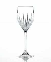 Sublime elegance meets dazzling sparkle in Princess, a wine glass from the designer synonymous with stylish refinement, Vera Wang. A pattern of vertical cuts follows a flawlessly smooth crystal curve from bowl to stem. Sublime elegance meets dazzling sparkle in Princess, a wine glass from the designer synonymous with stylish refinement, Vera Wang. A pattern of vertical cuts follows a flawlessly smooth crystal curve from bowl to stem.