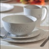 American Atelier Bianca Laurel 16-Piece Dinnerware Set