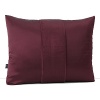 Linear stitching creates a quilted effect on this rich wine colored decorative pillow.