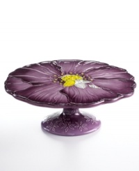Fresh and bright, the Anna Lily cake stand from Laurie Gates serveware presents everyone's favorite desserts with new flourish and, in dishwasher-safe earthenware, it keeps cleanup to a minimum. (Clearance) Fresh and bright, the Anna Lily cake stand from Laurie Gates serveware presents everyone's favorite desserts with new flourish and, in dishwasher-safe earthenware, it keeps cleanup to a minimum. (Clearance)