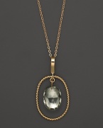 Rosecut green amethyst adds rich sparkle to 14K yellow gold. By Nancy B.