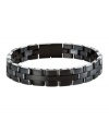 Make a simple statement in versatile style. This men's bracelet by Emporio Armani will complement any look and features a black ceramic link. Approximate length: 8-1/2 inches.