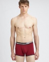 Logo detail on the elastic waistband and striped trim defines this essential boxer brief rendered in stretch cotton.Elastic logo waistband95% cotton/5% elastaneMachine washImported
