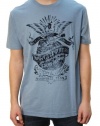 Lucky Brand Men's Nashville Guitars T-Shirt Light Blue