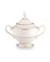 Welcome your guests to the table with the formal elegance of Lenox's Pearl Innocence dinnerware and dishes collection. This fine bone china brings together a graceful tone-on-tone design with hand enameled pearl-like accents and rich bands of polished platinum. Welcome your guests to the table with the formal elegance of Lenox's Pearl Innocence dinnerware and dishes collection. This fine bone china brings together a graceful tone-on-tone design with hand enameled pearl-like accents and rich bands of polished platinum.