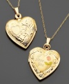 There is more than one way to wear your heart on a string! The reversible I Love You locket is crafted in 14k gold. Approximate length: 18 inches.