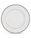 Combining elements both modern and vintage, the dinner plates from Lenox's understated Pearl Platinum collection are designed to mimic a strand of lustrous pearls. With imitation pearl accents and platinum rims on fine bone china.