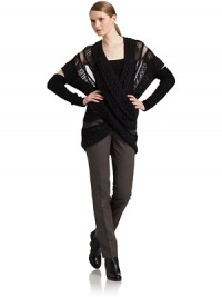 THE LOOKOpen weave designPullover styleLong sleeves with cutout detailsCrossover tulip hemSequin hemTHE FITAbout 29 from shoulder to hemTHE MATERIAL65% mohair/10% polyamide/10% wool/5% nylon/5% rayon/5% paperCARE & ORIGINHand washMade in ItalyModel shown is 5'10 (177cm) wearing US size Small. THE LOOKOpen weave designPullover styleLong sleeves with cutout detailsCrossover tulip hemSequin hemTHE FITAbout 29 from shoulder to hemTHE MATERIAL65% mohair/10% polyamide/10% wool/5% nylon/5% rayon/5% paperCARE & ORIGINHand washMade in ItalyModel shown is 5'10 (177cm) wearing US size Small.