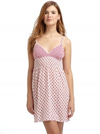 THE LOOKAllover dot printAdjustable spaghetti strapsSmocked detail at waistTHE FITAbout 34 from shoulder to hemTHE MATERIALCottonCARE & ORIGINMachine washImportedModel shown is 5'10 (177cm) wearing US size Small. THE LOOKAllover dot printAdjustable spaghetti strapsSmocked detail at waistTHE FITAbout 34 from shoulder to hemTHE MATERIALCottonCARE & ORIGINMachine washImportedModel shown is 5'10 (177cm) wearing US size Small.