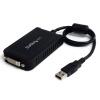 StarTech.com USB to DVI External Video Card Multi Monitor Adapter with 1920x1200 Graphics Cards USB2DVIE3 (Black)